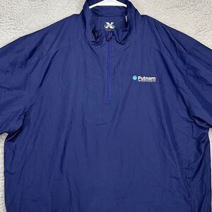 Callaway Jacket Mens 2XL X Series Blue Quarter‎ Zip Pullover Golf Windbreaker